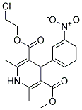 2,6-DIMETHYL-4-(3-NITROPHENYL)-1,4-DIHYDRO-3,5-PYRIDINEDICARBOXYLIC ACID-(2-CHLORO)ETHYL-5-METHYL-ESTER 结构式