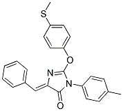 2-(4-甲硫苯氧基)-3-(4-甲苯基)-5-苯亚甲基-4H-咪唑啉-4-酮 结构式