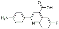 2-(4-AMINOPHENYL)-6-FLUOROQUINOLINE-4-CARBOXYLIC ACID 结构式