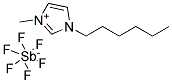 1-Hexyl-3-methylimidazolium hexafluoroantimonate 结构式