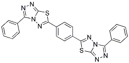 对二(3-苯基-[1,2,4]三唑-[3,4-B][1,3,4]噻二唑基)-苯 结构式