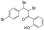 2,3-Dibromo-3-(4-bromophenyl)-1-(2-hydroxyphenyl)propan-1-one, tech 结构式