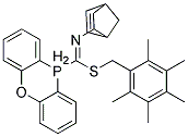 2,3,4,5,6-PENTAMETHYLBENZYL N-BICYCLO[2.2.1]HEPT-5-EN-2-YLOXO(DIPHENYL)PHOS PHORANECARBOXIMIDOTHIOATE 结构式