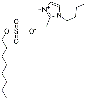 1-BUTYL-2,3-DIMETHYLIMIDAZOLIUM OCTYLSULFATE, 98% [BDIMIM] [OCSO4] 结构式