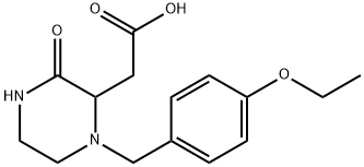 2-[1-(4-ETHOXYBENZYL)-3-OXO-2-PIPERAZINYL]-ACETIC ACID 结构式