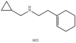 2-(1-CYCLOHEXEN-1-YL)-N-(CYCLOPROPYLMETHYL)-1-ETHANAMINE HYDROCHLORIDE 结构式