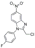 2-(CHLOROMETHYL)-1-(4-FLUOROPHENYL)-5-NITRO-1H-BENZIMIDAZOLE 结构式