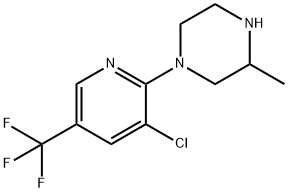 1-[3-CHLORO-5-(TRIFLUOROMETHYL)PYRIDIN-2-YL]-3-METHYLPIPERAZINE 结构式