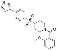 1-(2-METHOXYBENZOYL)-4-([4-(3-THIENYL)PHENYL]SULFONYL)PIPERIDINE 结构式