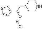 1-PIPERAZIN-1-YL-2-THIOPHEN-3-YL-ETHANONE HYDROCHLORIDE 结构式