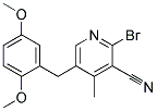 2-BROMO-3-CYANO-4-METHYL-5-(2,5-DIMETHOXYBENZYL)PYRIDINE 结构式