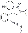 2-(2-ISOPROPYL-1-OXO-2,7-DIAZASPIRO[4.5]DECAN-4-YL)BENZONITRILE HYDROCHLORIDE 结构式