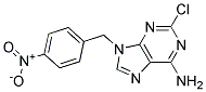 2-Chloro-9-(4-nitro-benzyl)-9H-purin-6-ylamine 结构式