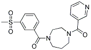 1-[3-(METHYLSULFONYL)BENZOYL]-4-(PYRIDIN-3-YLCARBONYL)-1,4-DIAZEPANE 结构式