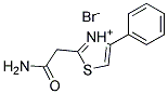 2-(2-AMINO-2-OXOETHYL)-4-PHENYL-1,3-THIAZOL-3-IUM BROMIDE 结构式