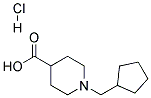 1-CYCLOPENTYLMETHYL-PIPERIDINE-4-CARBOXYLIC ACID HYDROCHLORIDE 结构式