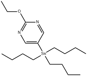 2-甲氧基-5-(三正丁基锡)嘧啶 结构式
