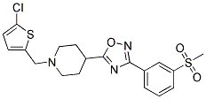 1-[(5-CHLORO-2-THIENYL)METHYL]-4-(3-[3-(METHYLSULFONYL)PHENYL]-1,2,4-OXADIAZOL-5-YL)PIPERIDINE 结构式