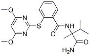 2-[2-[(4,6-DIMETHOXYPYRIMIDIN-2-YL)THIO]BENZAMIDO]-2,3-DIMETHYLBUTANAMIDE 结构式