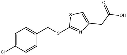 {2-[(4-CHLOROBENZYL)THIO]-1,3-THIAZOL-4-YL}ACETIC ACID 结构式