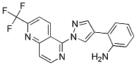 2-(1-[2-(TRIFLUOROMETHYL)-1,6-NAPHTHYRIDIN-5-YL]-1H-PYRAZOL-4-YL)ANILINE 结构式