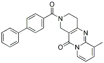 2-(BIPHENYL-4-CARBONYL)-5-METHYL-1,2,3,4-TETRAHYDRO-2,8A,10-TRIAZA-ANTHRACEN-9-ONE 结构式