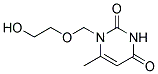 1-(2-Hydroxy-ethoxymethyl)-6-methyl-1H-pyrimidine-2,4-dione 结构式