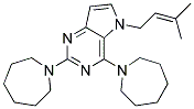 2,4-Bis-azepan-1-yl-5-(3-methyl-but-2-enyl)-5H-pyrrolo[3,2-d]pyrimidine 结构式
