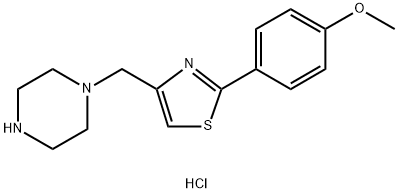 1-[[2-(4-METHOXYPHENYL)-1,3-THIAZOL-4-YL]METHYL]PIPERAZINE HYDROCHLORIDE 结构式