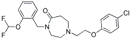 1-[2-(4-CHLOROPHENOXY)ETHYL]-4-[2-(DIFLUOROMETHOXY)BENZYL]-1,4-DIAZEPAN-5-ONE 结构式
