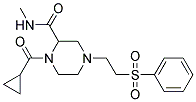 1-(CYCLOPROPYLCARBONYL)-N-METHYL-4-[2-(PHENYLSULFONYL)ETHYL]PIPERAZINE-2-CARBOXAMIDE 结构式