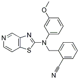 2-([(3-METHOXYPHENYL)([1,3]THIAZOLO[4,5-C]PYRIDIN-2-YL)AMINO]METHYL)BENZONITRILE 结构式