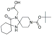 15-CARBOXYMETHYL-14-OXO-3,7,15-TRIAZA-DISPIRO[5.1.5.2] PENTADECANE-3-CARBOXYLIC ACID TERT-BUTYL ESTER 结构式