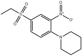 1-[4-(ETHYLSULFONYL)-2-NITROPHENYL]PIPERIDINE 结构式