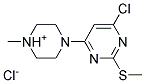 1-[6-CHLORO-2-(METHYLSULFANYL)-4-PYRIMIDINYL]-4-METHYLHEXAHYDROPYRAZIN-4-IUM CHLORIDE 结构式