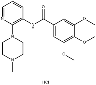 2-(4-METHYLPIPERAZINO)-3-[(3,4,5-TRIMETHOXYBENZOYL)AMINO]PYRIDINIUM CHLORIDE 结构式