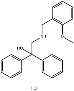 2-HYDROXY-N-(2-METHOXYBENZYL)-2,2-DIPHENYL-1-ETHANAMINIUM CHLORIDE 结构式