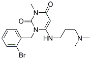 1-(2-BROMOBENZYL)-6-([3-(DIMETHYLAMINO)PROPYL]AMINO)-3-METHYLPYRIMIDINE-2,4(1H,3H)-DIONE 结构式