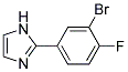 2-(3-BROMO-4-FLUORO-PHENYL)-1H-IMIDAZOLE 结构式