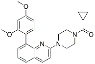 2-[4-(CYCLOPROPYLCARBONYL)PIPERAZIN-1-YL]-8-(2,4-DIMETHOXYPHENYL)QUINOLINE 结构式