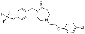 1-[2-(4-CHLOROPHENOXY)ETHYL]-4-[4-(TRIFLUOROMETHOXY)BENZYL]-1,4-DIAZEPAN-5-ONE 结构式