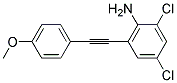 2,4-DICHLORO-6-(4-METHOXY-PHENYLETHYNYL)-PHENYLAMINE 结构式