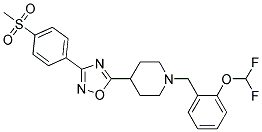 1-[2-(DIFLUOROMETHOXY)BENZYL]-4-(3-[4-(METHYLSULFONYL)PHENYL]-1,2,4-OXADIAZOL-5-YL)PIPERIDINE 结构式