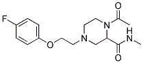 1-ACETYL-4-[2-(4-FLUOROPHENOXY)ETHYL]-N-METHYLPIPERAZINE-2-CARBOXAMIDE 结构式
