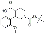 1-(TERT-BUTOXYCARBONYL)-3-(2-METHOXYPHENYL)PIPERIDINE-4-CARBOXYLIC ACID 结构式