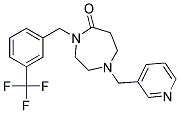 1-(Pyridin-3-ylmethyl)-4-[3-(trifluoromethyl)benzyl]-1,4-diazepan-5-one 结构式