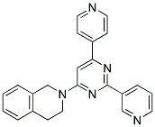 2-(2-PYRIDIN-3-YL-6-PYRIDIN-4-YLPYRIMIDIN-4-YL)-1,2,3,4-TETRAHYDROISOQUINOLINE 结构式