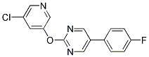 2-[(5-CHLOROPYRIDIN-3-YL)OXY]-5-(4-FLUOROPHENYL)PYRIMIDINE 结构式