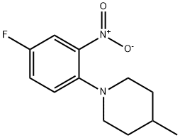 1-(4-FLUORO-2-NITROPHENYL)-4-METHYLPIPERIDINE 结构式