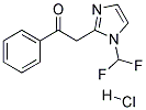 2-[1-(DIFLUOROMETHYL)-1H-IMIDAZOL-2-YL]-1-PHENYLETHANONE HYDROCHLORIDE 结构式